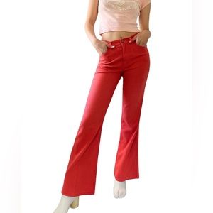 Vintage Levis for Gals Sta-Prest Big E White Tab RARE Retro 60s 70s Flared Pants